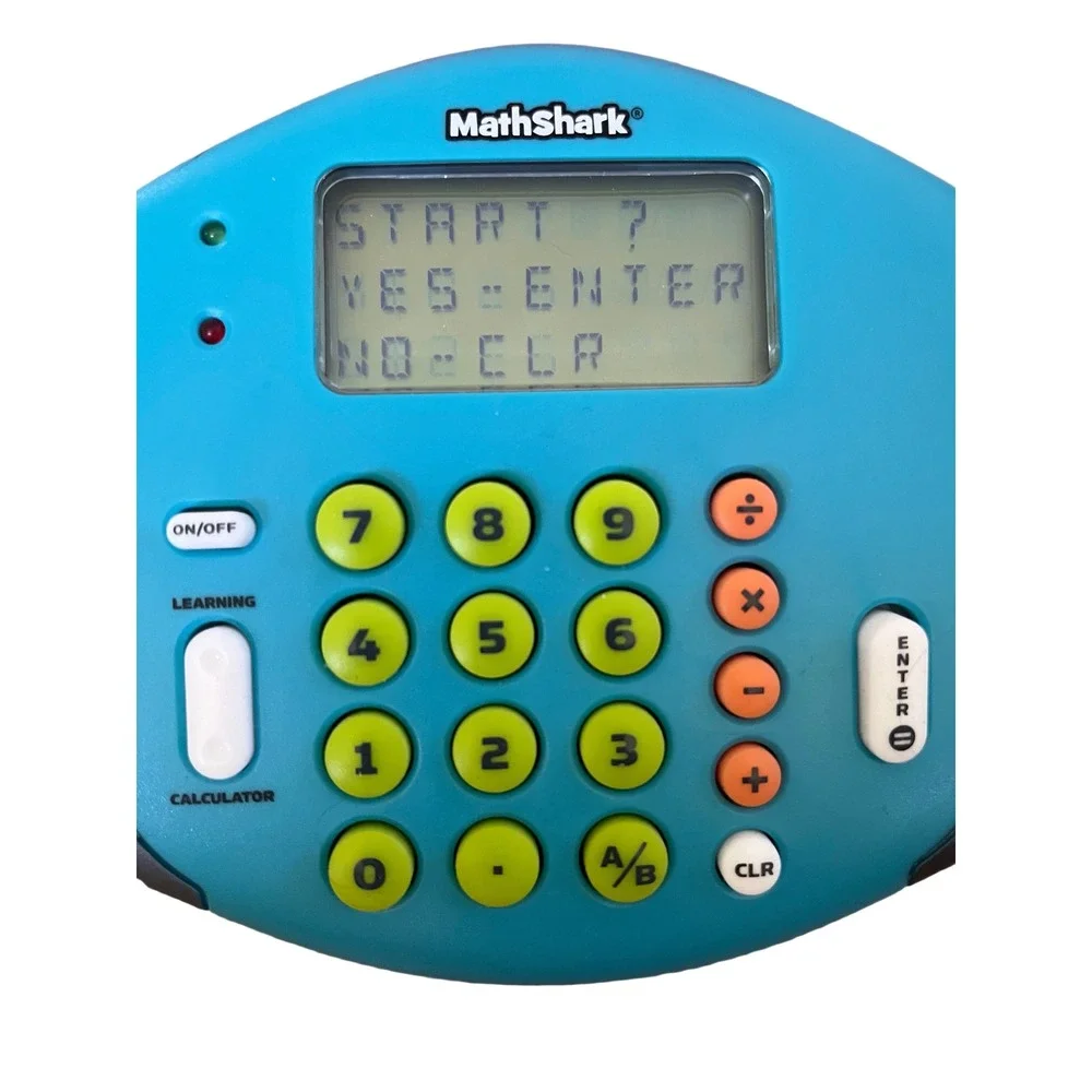 Educational Insights MathShark Electronic Math Game Kids Blue Good Learning Tool